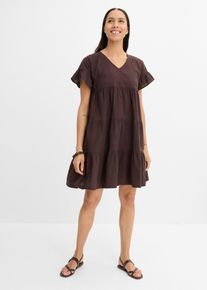 Kleid aus reiner Baumwolle in braun, Gr&ouml;sse 52, 100% Baumwolle, bonprix