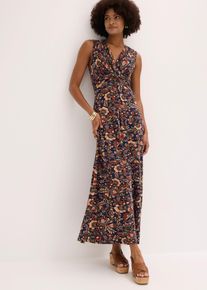 Maxikleid aus flie&szlig;endem Viskose-Mix in blau, Gr&ouml;sse 32/34 (XS), bonprix