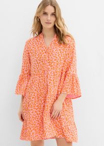 Musselin-Tunikakleid aus reiner Baumwolle in orange, Gr&ouml;sse 50, 100% Baumwolle, bonprix