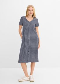 Shirtkleid aus reiner Bio-Baumwolle in blau, Gr&ouml;sse 52/54 (XXL), 100% Baumwolle, bonprix