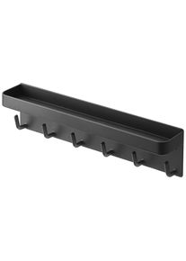 Schl&uuml;sselhalter , Schwarz , Metall , 7.5x6x24.5 cm , Garderobe, Schl&uuml;sselboard & Schl&uuml;sselkasten