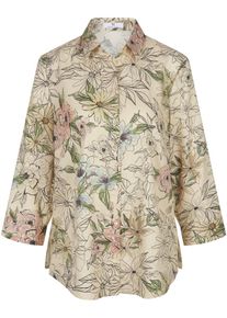 Peter Hahn - Bluse mit 3/4-Arm, beige, Gr. 48, Baumwolle