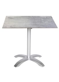 Gardenson Gartenklapptisch , Grau, Platinfarben , Metall, Holzwerkstoff , Betonoptik , quadratisch , 80x72x80 cm , gastro- und objekttauglich, klappbar, wetterbest&auml;ndig, wetterfest, platzsparend , Gartenm&ouml;bel, Gartentische, Gartentische