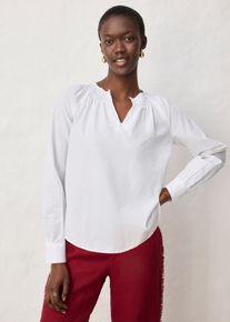 Tunika mit Seidenanteil in weiss, Gr&ouml;sse 36, bonprix