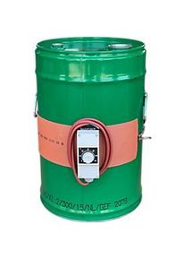 Kuhlmann Fass-Heizg&uuml;rtel, analog, f&uuml;r 25-l-Stahlf&auml;sser, 300 W, 0-120 &deg;C, IP54, B 880 x T 3 x H 115 mm, Silikon, rot