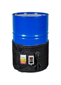 Kuhlmann Fass-Heizmantel, digital, f&uuml;r 200-220 l Stahl- oder Kunststoff-F&auml;sser, 530 W, 0-90&deg;C, IP40, B 1990 x T 10 x H 450 mm, Silikon-Fiberglas, schwarz