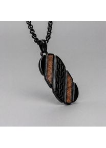Holzkern Outlands Halskette Herren Schwarz und Kork