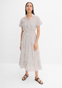 Wickelkleid aus reiner Baumwolle in braun, Gr&ouml;sse 54, 100% Baumwolle, bonprix
