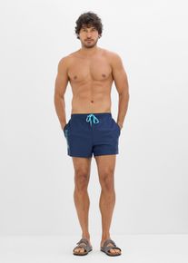 Badeshorts aus elastischem Material in blau, Gr&ouml;sse 44/46 (S), bonprix