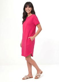 Leichtes Flammgarn Shirtkleid aus Bio Baumwolle (2er Pack) in orange, Gr&ouml;sse 44/46 (L), 100% Baumwolle, bonprix
