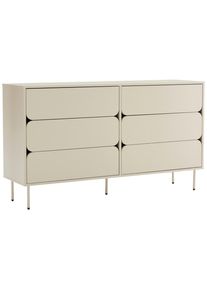 Xora Sideboard , Seidengrau , Metall, Holzwerkstoff , 6 Schublade(n) Schubladen , 150x85x40 cm , Kleinm&ouml;bel, Kommoden, Sideboards