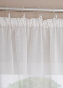 Gardinen Store aus feiner Sable Struktur mit recyceltem Polyester in weiss, 100x300 cm, bonprix