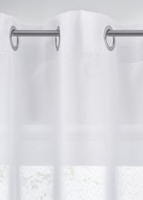 Gardinen Store mit recyceltem Polyester und feiner Sable Struktur in weiss, 100x300 cm, bonprix