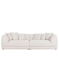 CARRYHOME Bigsofa , Creme , Kunststoff , F&uuml;llung: Polyetherschaumkern,Polyetherschaumkern , 280x75x100 cm , Stoffauswahl , Wohnzimmer, Sofas & Couches, Bigsofas