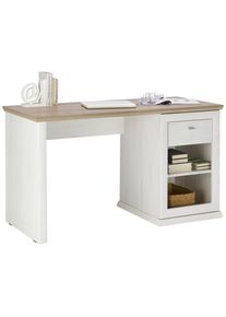 Hom&acute;in Hom`in Schreibtisch , Grau, Weiss , Holzwerkstoff , 1 Schublade(n) Schubladen , rechteckig , 59x76x135 cm , Stauraum , B&uuml;rom&ouml;bel, Schreibtische, B&uuml;rotische
