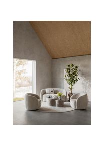 Livetastic Sessel , Beige , Metall, Textil , 81x76x83 cm , Made in EU , Sitzfl&auml;che 360&deg; drehbar , Wohnzimmer, Sessel, Sessel
