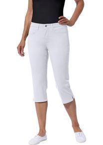 Damen Caprijeans mit seitlichem Dehnbund weiss