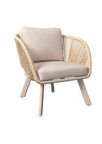 Ambia Garden Loungesessel , Beige , Metall, Textil , F&uuml;llung: Schaumstoff , Rundrohr , 83x77x82 cm , Gartenm&ouml;bel, Loungem&ouml;bel, Lounge-Serien