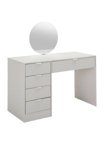 Xora Schminktisch , Kaschmir , Metall, Glas, Holzwerkstoff , 5 Schublade(n) Schubladen , rechteckig , Wange , 55x127.5x120 cm , Bsci , Schlafzimmer, Schminktische