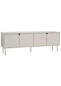 Xora Lowboard , Seidengrau , Metall, Holzwerkstoff , 2 F&auml;cher , 160x55x40 cm , Wohnzimmer, TV M&ouml;bel, Lowboards