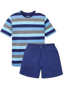 Shorty (2-tlg. Set) in blau, Gr&ouml;sse 48/50 (M), 100% Baumwolle, bonprix