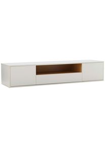 Xora Lowboard , Eichefarben, Hellgrau , Holzwerkstoff , 2 F&auml;cher , 1 Schublade(n) Schubladen , 150x30x40 cm , h&auml;ngend , Wohnzimmer, TV M&ouml;bel, Lowboards, Lowboards h&auml;ngend