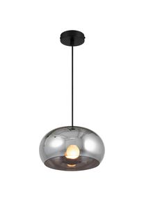 Novel H&auml;ngeleuchte , Schwarz , Metall, Glas , Maske , rund , 120 cm , RoHS, ISO 9001, Bsci, CE , h&ouml;henverstellbar , Lampen & Leuchten, Innenbeleuchtung, H&auml;ngelampen, Pendelleuchten