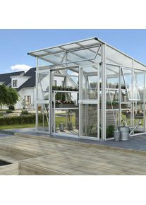 Vitavia Gew&auml;chshaus Aura Tomatenhaus Kombiverglasung Silber, 295x267x242 cm (LxBxH)
