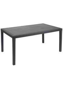 Gartentisch , Anthrazit , Kunststoff , rechteckig , eckig , 90x72x150 cm , gastro- und objekttauglich, wetterbest&auml;ndig , Gartenm&ouml;bel, Gartentisch, Gartentische