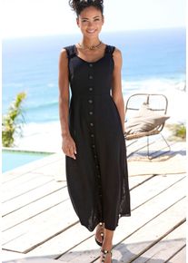Lascana Witt Damen Maxikleid, schwarz, Gr&ouml;&szlig;e 36, 85% Viskose, 15% Leinen