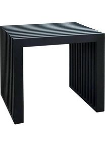 Hocker Rib Schwarz Holz