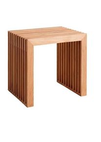 Hocker Rib Teakfarben Holz