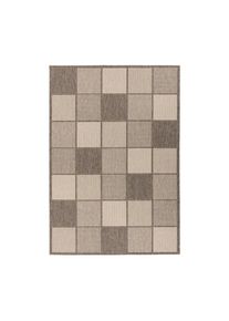 Kayoom Flachwebeteppich Splash 400 Braun / Creme 80/150 cm