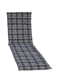 Gardenson Liegenauflage , Grau , Textil , Karo , F&uuml;llung: Schaumstoff, Fleece,Schaumstoff, Fleece , 60x6x193 cm , b&uuml;gelfrei, formstabil, f&uuml;r den Aussenbereich geeignet, wetterfest, mittels B&auml;ndern zu befestigen, mittels Gurtband zu befestigen , Gartenm&ouml;bel, Gartenkissen & Auflagen, Liegenauflagen