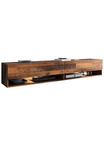 P & B Lowboard , Alteiche , Kunststoff , kaltweiss , 180x30x32 cm , Fsc, Made in EU , stehend, h&auml;ngend, Beleuchtung, in verschiedenen Holzdekoren erh&auml;ltlich , Wohnzimmer, TV M&ouml;bel, Lowboards, Lowboards stehend
