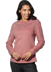 Damen Sweatshirt mit platziertem Grafik-Print rosenholz