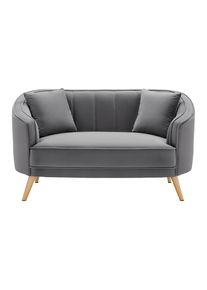 Sofa Hope Grau Samt Samt Grau