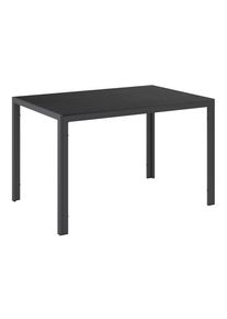 Ambia Garden Gartentisch , Schwarz , Metall, Kunststoff , rechteckig , Flachrohr , 120x74x80 cm , Gartenm&ouml;bel, Gartentisch, Gartentische