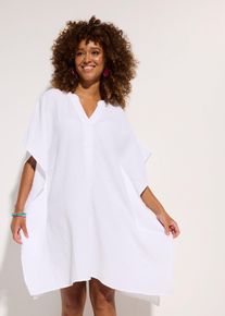 Strandtunika aus luftigem Musselin in weiss, Gr&ouml;sse 40/42 (M), 100% Baumwolle, bonprix