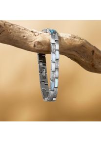 Holzkern Armband Kensington (Perlmutt/Silber), Naturholz, Damen, gr&ouml;&szlig;enverstellbar