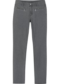 Damen Jeans mit Reissverschluss-Taschen grey-denim