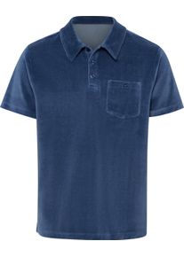 Herren Poloshirt in Nicki-Qualit&auml;t jeansblau