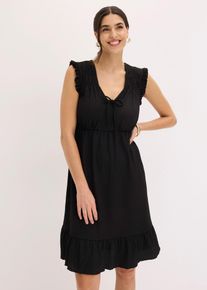 Minikleid aus strukturierter Ware in schwarz, Gr&ouml;sse 44/46 (L), bonprix