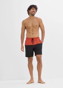 Badeshorts mit Colorblocking in rot, Gr&ouml;sse 64/66 (3XL), bonprix