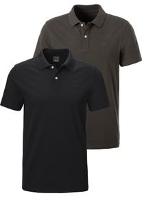 John Devin Herren Poloshirt schwarz / dunkelgrau
