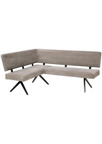 Livetastic Eckbank , Grau , Metall, Textil , L-Form , 190x150 cm , Esszimmer, Bank, Eckb&auml;nke