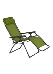 Ambia Garden Garten-Relaxsessel , Gr&uuml;n, Dunkelgrau , Metall, Kunststoff, Textil , 67x112.7x94 cm , klappbar , Gartenm&ouml;bel, Gartenliegen, Liegest&uuml;hle