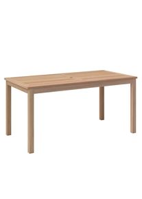 Ambia Garden Gartentisch , Teakfarben , Holz , Akazie , vollmassiv , rechteckig , S&auml;ule , 140x80 cm , Gartenm&ouml;bel, Gartentisch, Gartentische