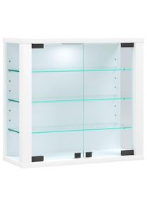 Mid.you H&auml;ngevitrine , Weiss , Holzwerkstoff , 3 F&auml;cher , 43x40x18 cm , h&auml;ngend , Esszimmer, Vitrinen, H&auml;ngevitrinen