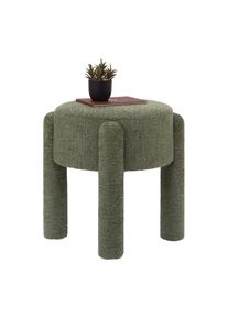 Hocker Leonie -Trend- Gr&uuml;n Textil, Holzwerkstoff